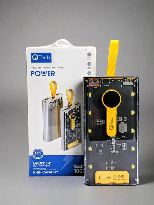 Qtech power bank 10000 mah PD 22.5W ~100Watt 100% original